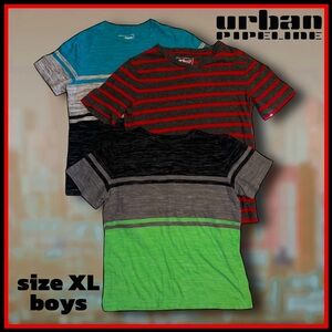 3 URBAN PIPELINE multi colored short sleeve T SHIRT BUNDLE size XL big boys